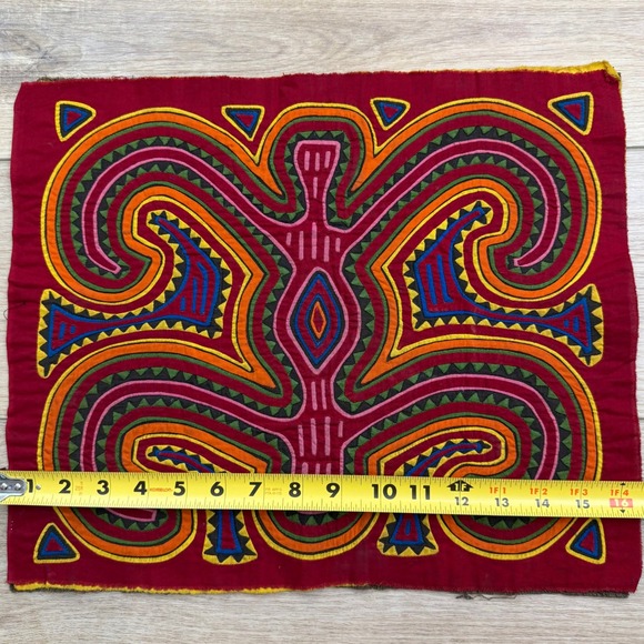 Mola Art Kuna Panama Hand Stitched Applique Folk Art Expert Boho READ 13 x 16 - Picture 11 of 11